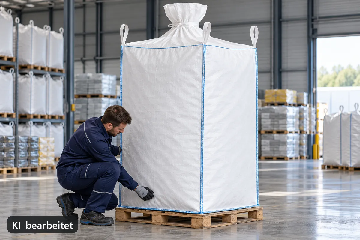 Spezial-Big-Bag BBS005 im Einsatz, KI-bearbeitetes Anwendungsbild