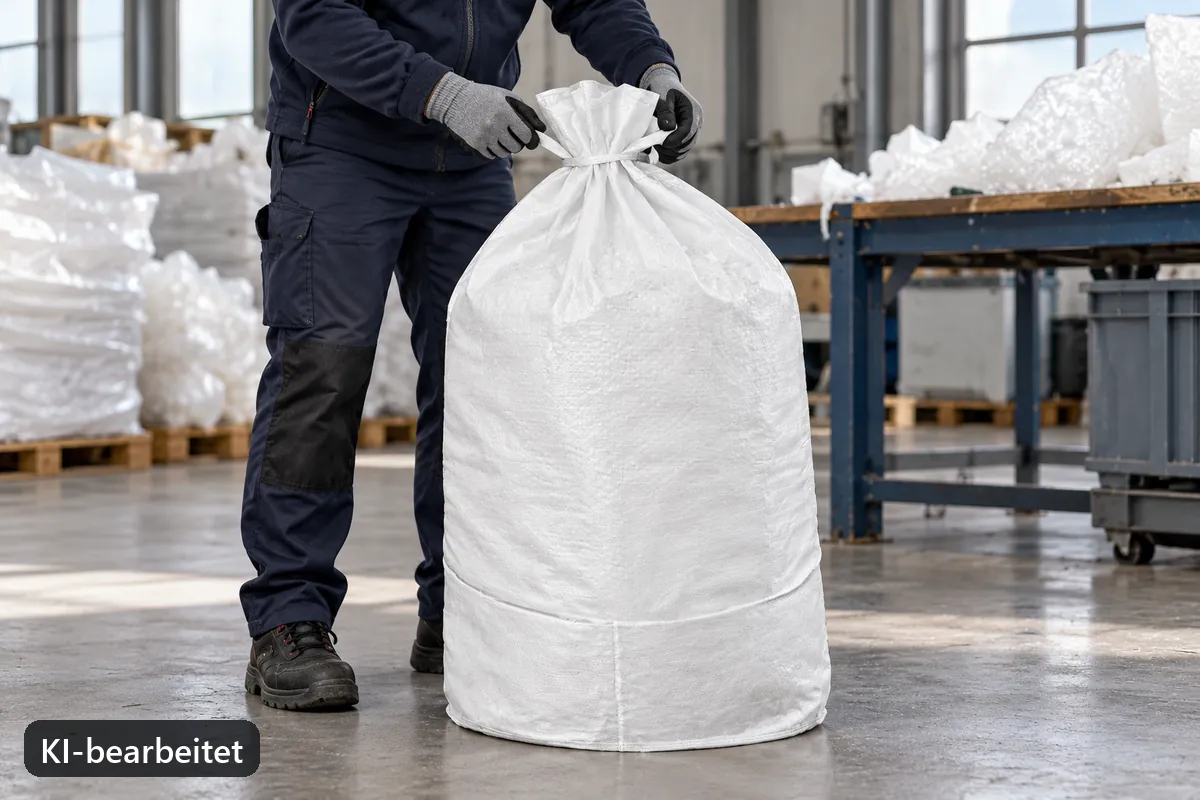 PP-Flachsack PPFB80PE im Einsatz, KI-bearbeitetes Anwendungsbild