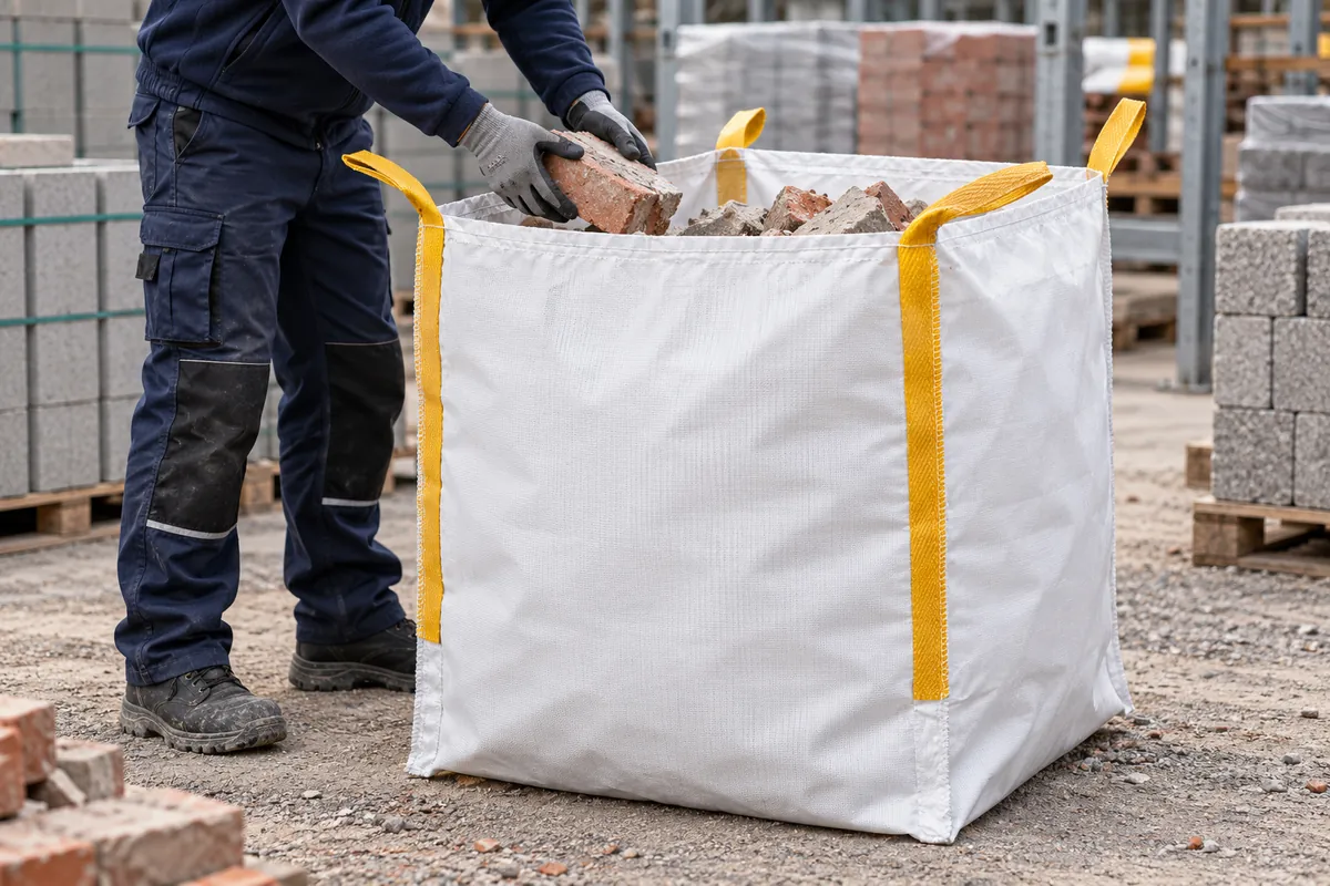 Big bag BB902T in gebruik, met AI bewerkte toepassingsafbeelding