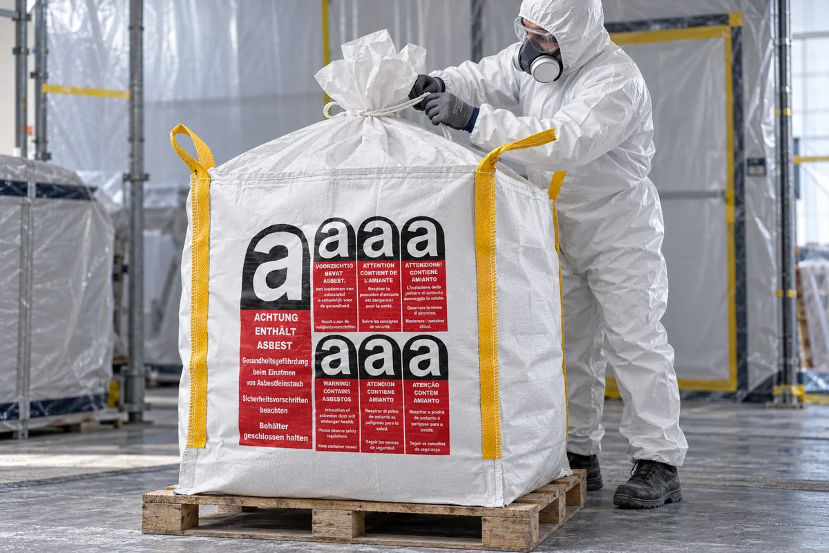 Big bag BBA90PE en uso, imagen de uso editada con IA