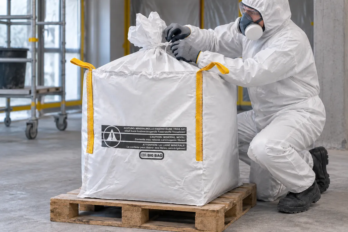 Big bag BBM70 in gebruik, met AI bewerkte toepassingsafbeelding