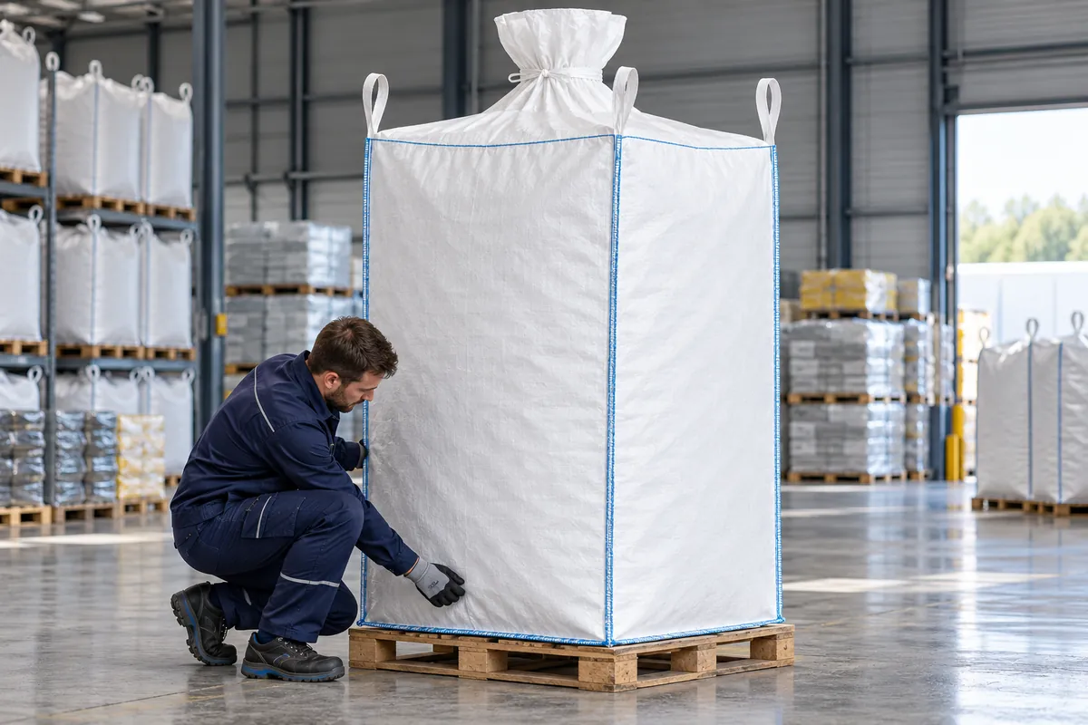 Speciale big bag BBS005 in gebruik, met AI bewerkte toepassingsafbeelding