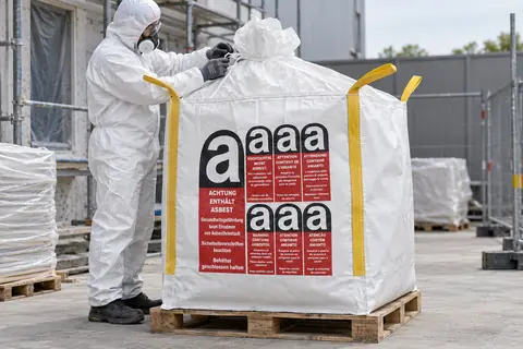 Big bag BBA135, 135 × 135 × 130 cm, in gebruik (met AI bewerkte afbeelding)