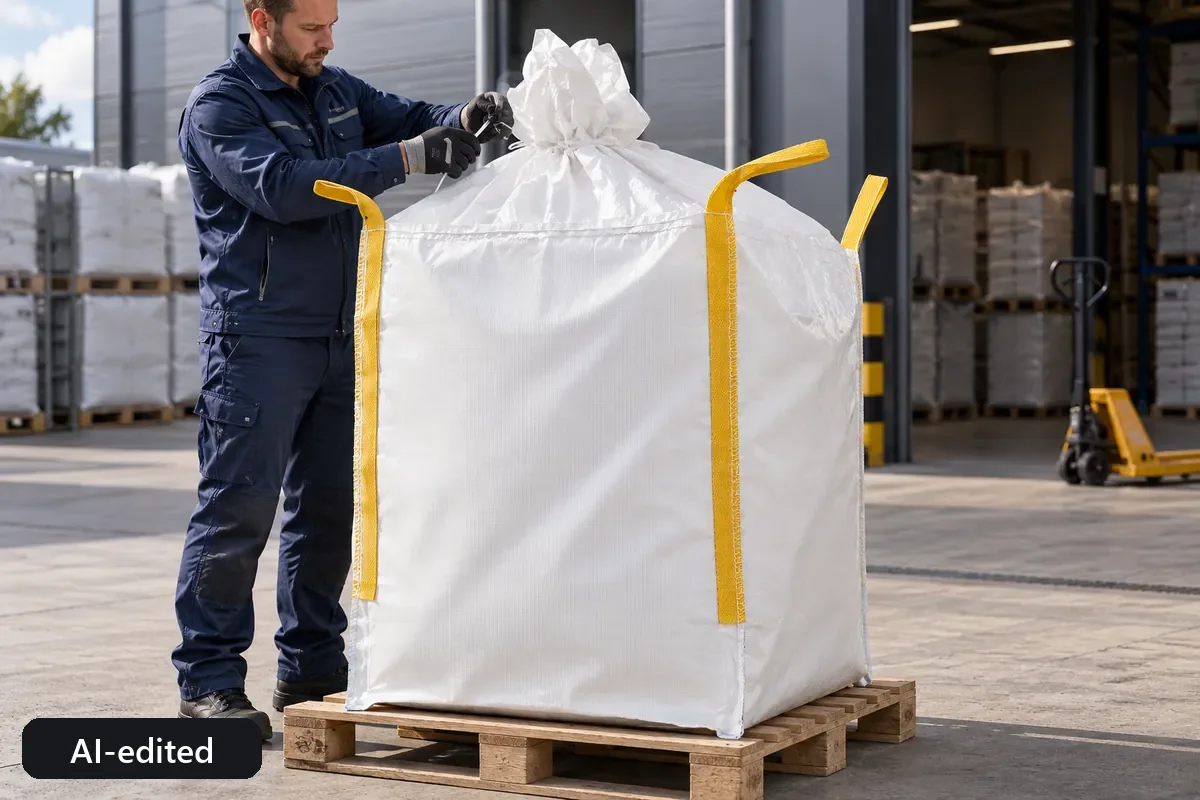 Big bag BB901 in use, AI-edited application image