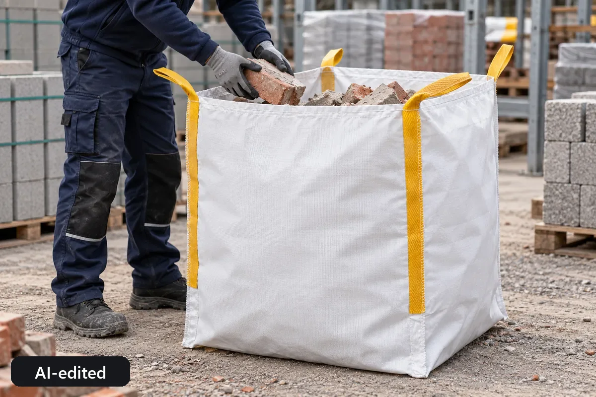 Big bag BB902T in use, AI-edited application image