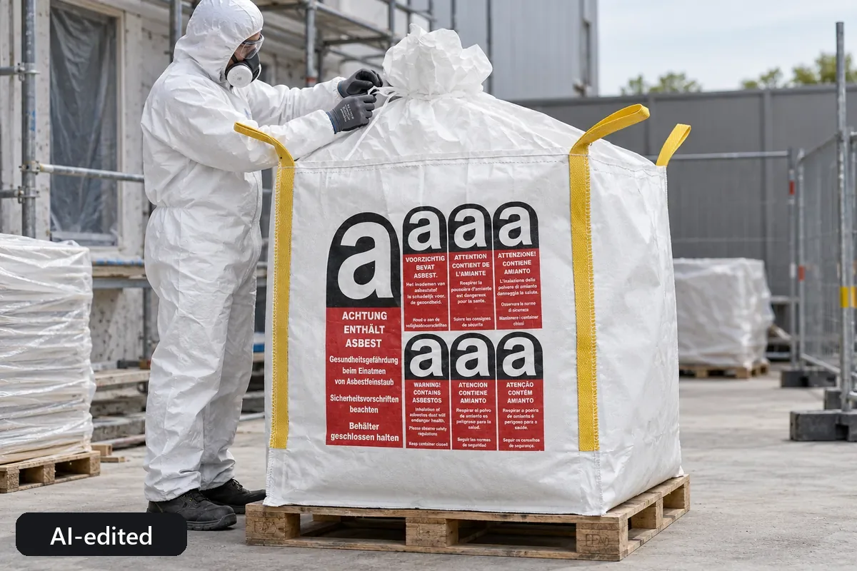 Big bag BBA135 in use, AI-edited application image