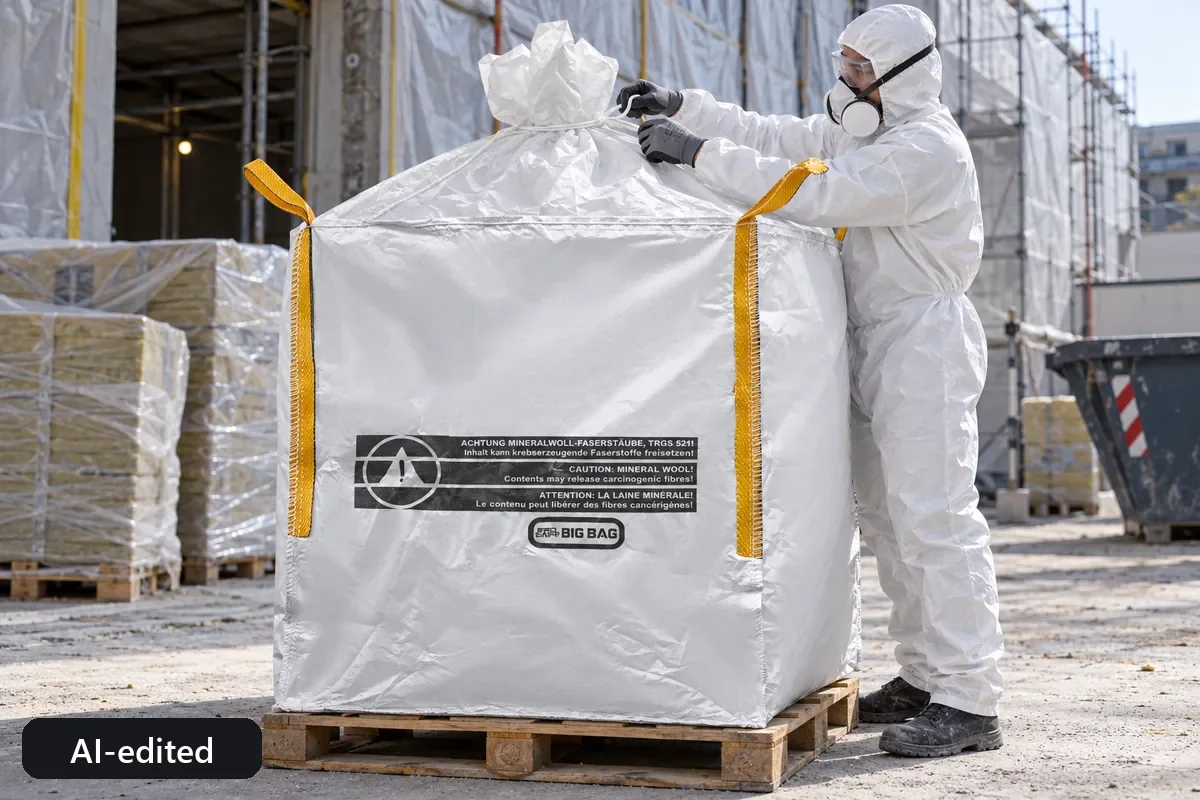 Big bag BBM135 in use, AI-edited application image