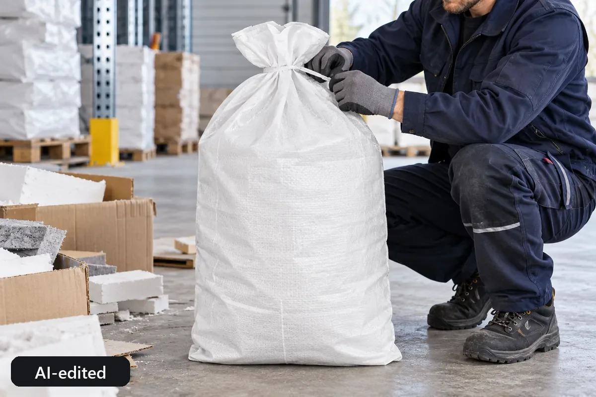 PP flat bag PPFB70 in use, AI-edited application image