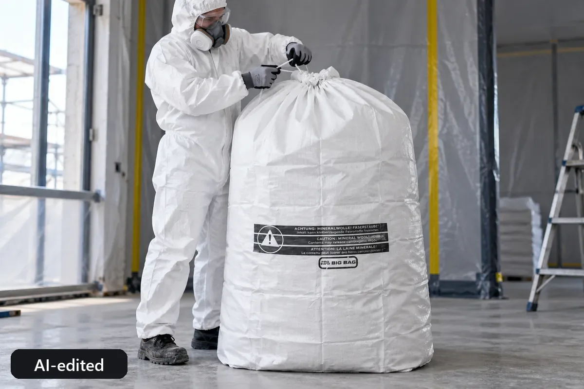 PP flat bag PPFBM140 in use, AI-edited application image