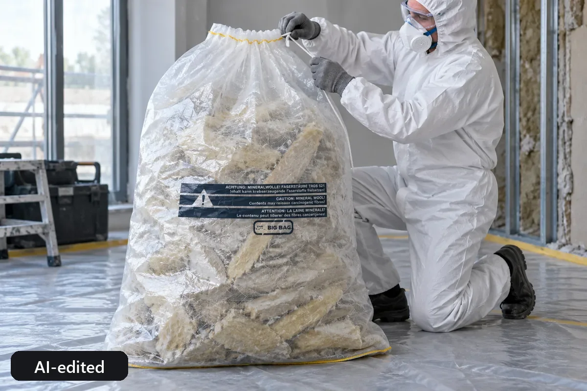 PP flat bag PPFBM140T in use, AI-edited application image