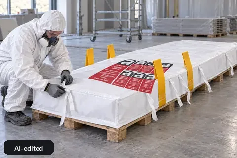 Sheet bag BBA320, 320 × 125 × 30 cm, in use (AI-edited image)