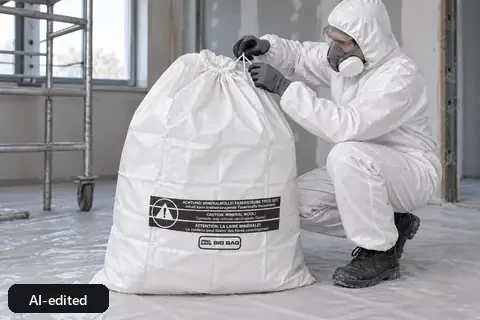 PP flat bag PPFBM100, 100 × 150 cm, in use (AI-edited image)