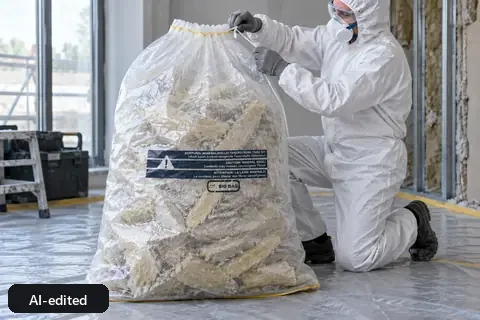 PP flat bag PPFBM140T, 140 × 220 cm, in use (AI-edited image)
