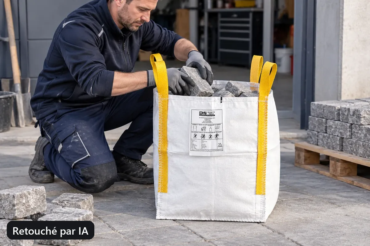 Big bag BB45T en utilisation, image d’utilisation retouchée par IA