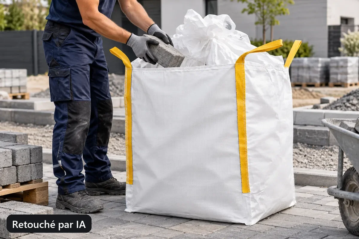 Big bag BB90U en utilisation, image d’utilisation retouchée par IA